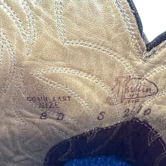 Justin Western Cowboy Boots - Men's Size 8 D BROWN Style 2610 Leather - Picture 13 of 16